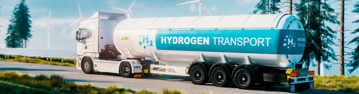 Wasserstoff transportierender LKW